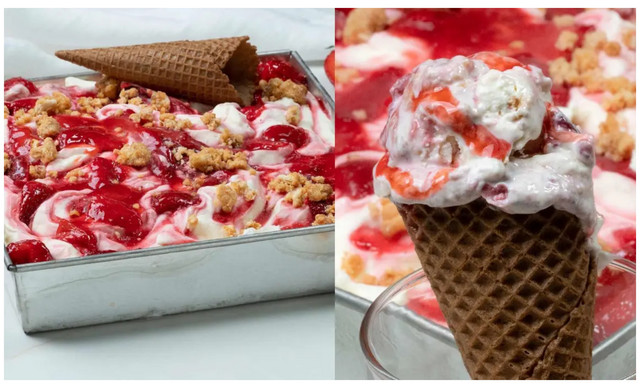 Παγωτό cheesecake με φράουλες και τέλεια υφή – Τα 4 μυστικά για να μείνει αφράτο και να μη σφίξει