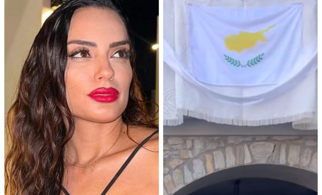 Ελπίδα Ιακωβίδου: Ύψωσε την κυπριακή σημαία στο σπίτι του γάμου της (ΒΙΝΤΕΟ)
