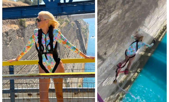 Σάσα Σταμάτη: Έκανε bungee jumping στον Ισθμό της Κορίνθου (ΒΙΝΤΕΟ)