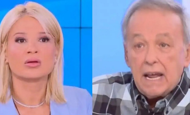 H ενόχληση του Ανδρέα Μικρούτσικου με την Φαίη Σκορδά κατά την διάρκεια της εκπομπής