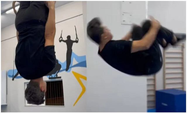 Σάκης Ρουβάς: Στα 53 του μας άφησε άφωνους με την ενόργανη προπόνησή του (ΒΙΝΤΕΟ)