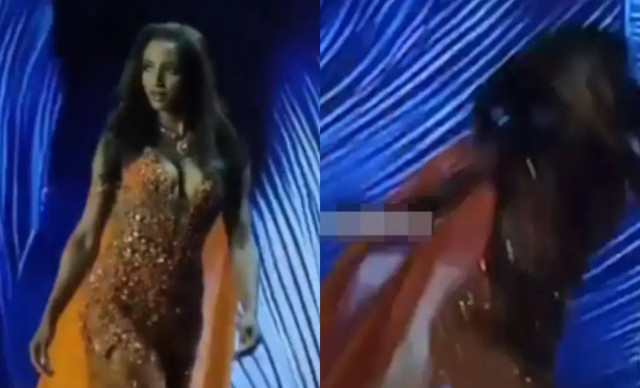 Πανικός στα Καλλιστεία Miss Universe: Η στιγμή που η Miss Jamaica έπεσε στο κενό από τη σκηνή (Βίντεο)