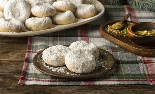 Νόστιμη συνταγή για κουραμπιέδες με φιστίκι Αιγίνης