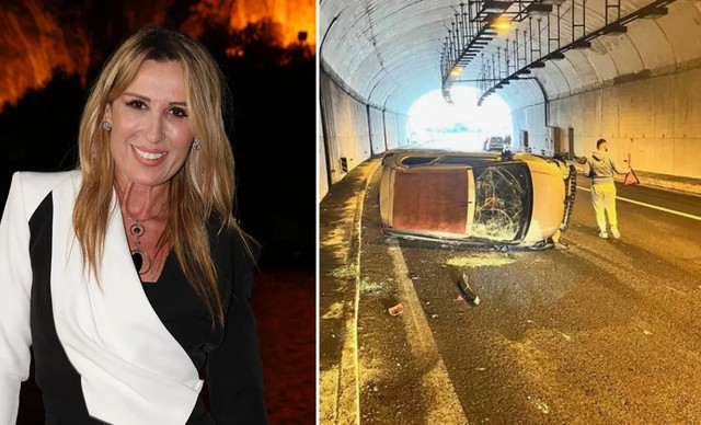 Τροχαίο ατύχημα για την Πηγή Δεβετζή, ανετράπη το όχημα της σε σήραγγα (ΒΙΝΤΕΟ)