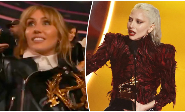 &Sigma;ά&lambda;&omicron;&sigmaf; &sigma;&tau;&alpha; Grammys &mu;&epsilon; &tau;&eta; &chi;&epsilon;&iota;&rho;&omicron;&nu;&omicron;&mu;ί&alpha; &tau;&eta;&sigmaf; Miley Cyrus &pi;&rho;&omicron;&sigmaf; &tau;&eta; Lady Gaga (&Beta;&Iota;&Nu;&Tau;&Epsilon;&Omicron;)