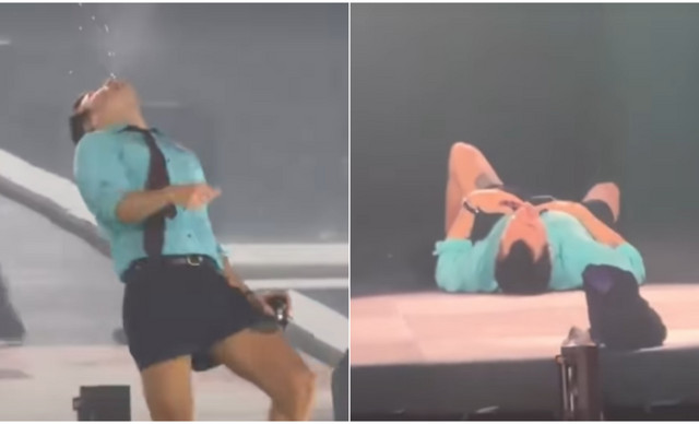Harry Styles: &Pi;&nu;ί&gamma;&eta;&kappa;&epsilon; &pi;ί&nu;&omicron;&nu;&tau;&alpha;&sigmaf; &nu;&epsilon;&rho;ό &epsilon;&pi;ί &sigma;&kappa;&eta;&nu;ή&sigmaf; &kappa;&alpha;&iota; έ&pi;&epsilon;&sigma;&epsilon; &sigma;&tau;&omicron; &pi;ά&tau;&omega;&mu;&alpha; &ndash; A&nu;&eta;&sigma;ύ&chi;&alpha;&nu; &omicron;&iota; &theta;&alpha;&upsilon;&mu;&alpha;&sigma;&tau;έ&sigmaf; &tau;&omicron;&upsilon; (BINTEO)