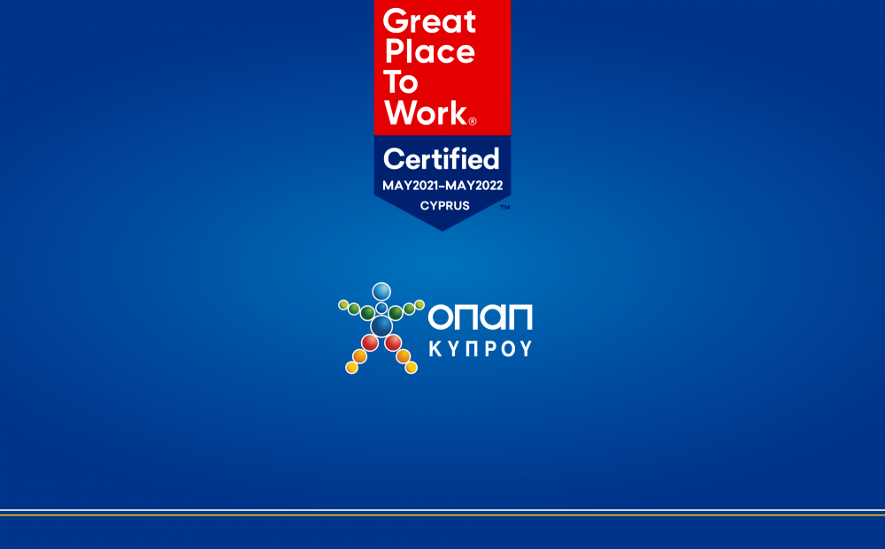 Η πιστοποίηση  Great Place to Work® εκφράζει απόλυτα την ΟΠΑΠ Κύπρου!