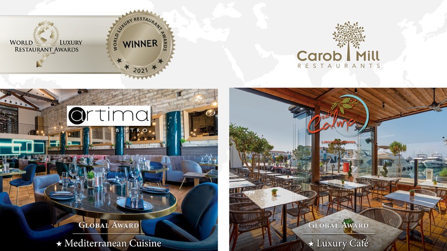 Διεθνείς διακρίσεις για τα εστιατόρια της Carob Mill Restaurants.