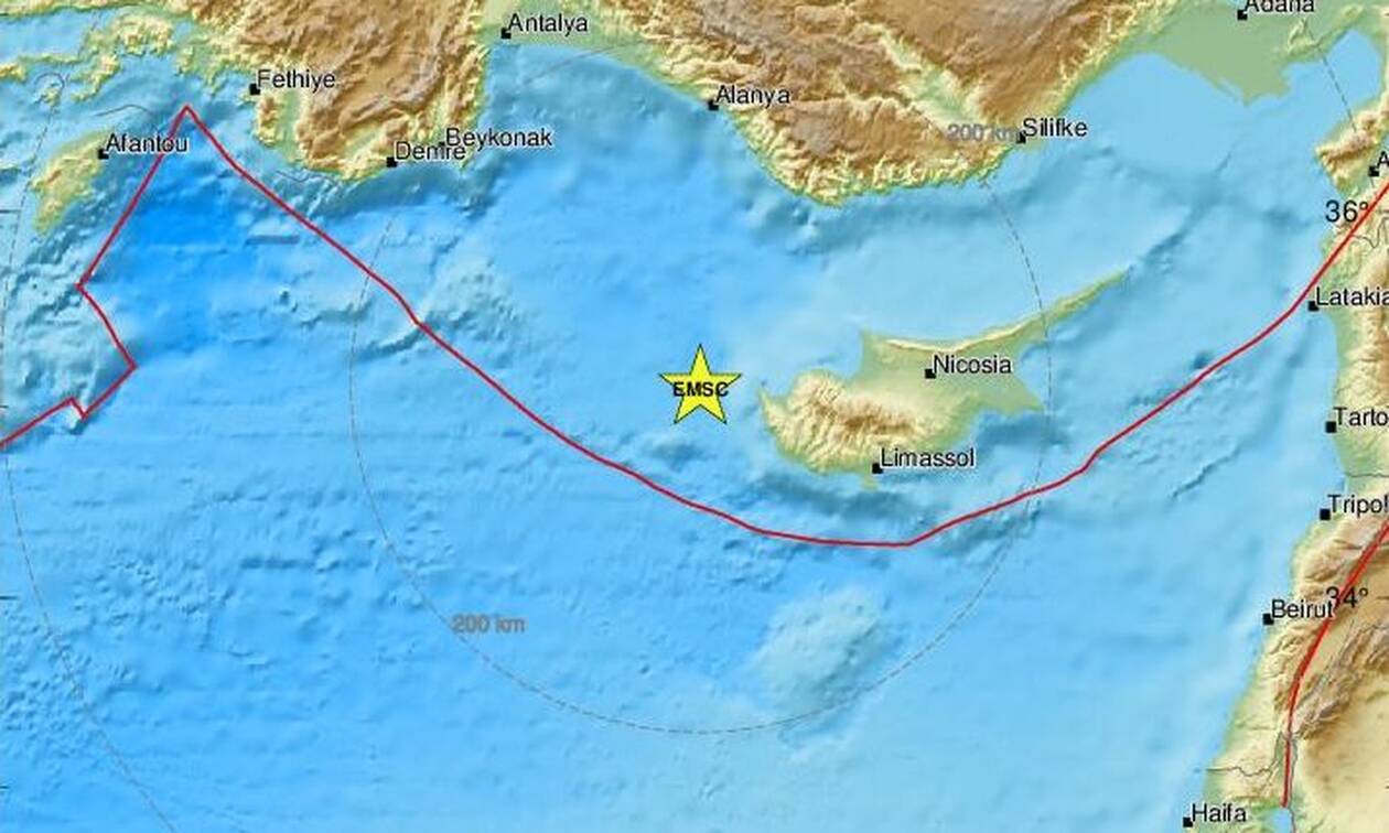 Μεγάλος σεισμός στην Κύπρο - Αισθητός σε όλη την Ανατολική Μεσόγειο (6.6 ρίχτερ)