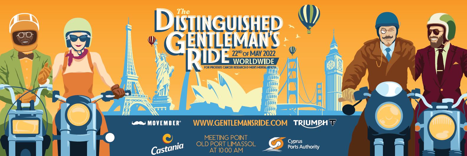 Distinguished Gentleman’s Ride 2022:  Οδηγήστε τις μηχανές σας για την υγεία των ανδρών.
