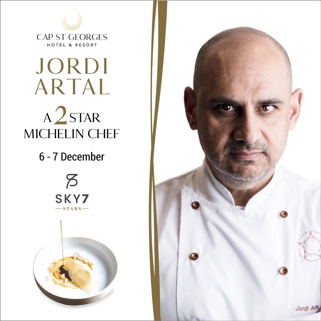 Ο Ισπανός σεφ Jordi Artal με δυο αστέρια Michelin στο Cap St Georges Hotel & Resort
