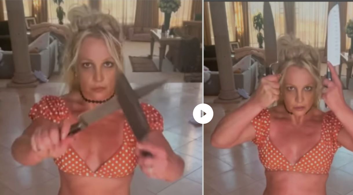 Britney Spears: Προκαλεί ανησυχία με βίντεο στο οποίο χορεύει με κουζινομάχαιρα