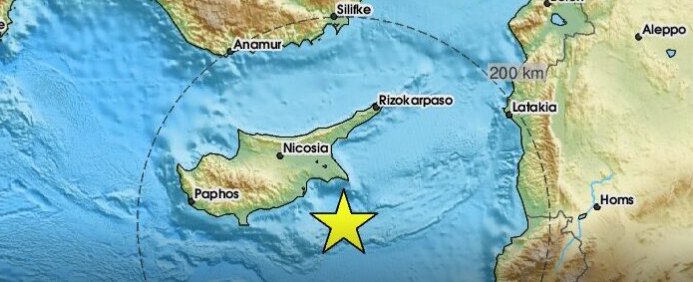 Σεισμός «χτύπησε» στη θάλασσα της Λάρνακας, αισθητός και σε γειτονικές χώρες