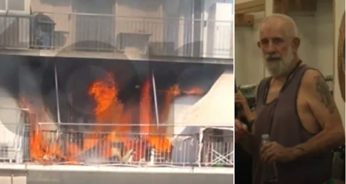 Πέτρος Φιλιππίδης: Σοκάρουν τα πλάνα από τη στιγμή που φλόγες «τυλίγουν» το μπαλκόνι του σπιτιού του