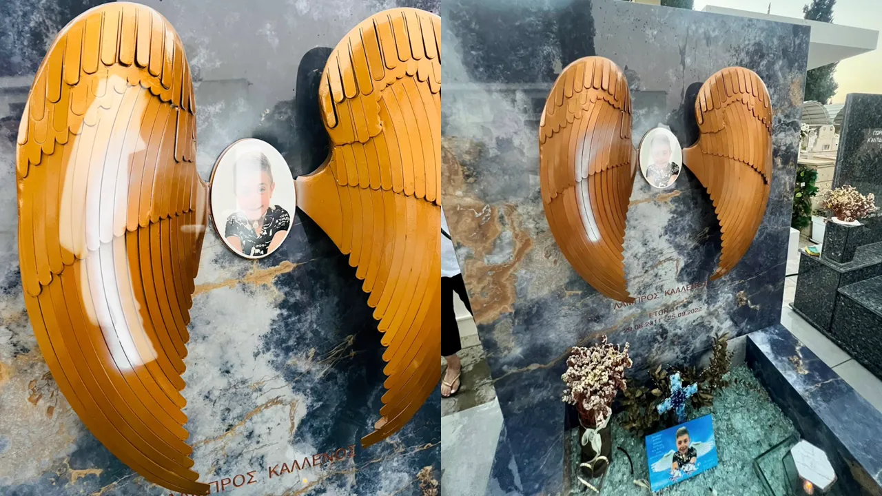 HELLO! Info: Βανδάλισαν τον τάφο του μικρού Λάμπρου με σπρέι (ΒΙΝΤΕΟ)