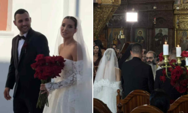 Μαρία Πορφυρίου – Γιώργος Καλής: Just Married σε μια εκκλησία γεμάτη τριαντάφυλλα