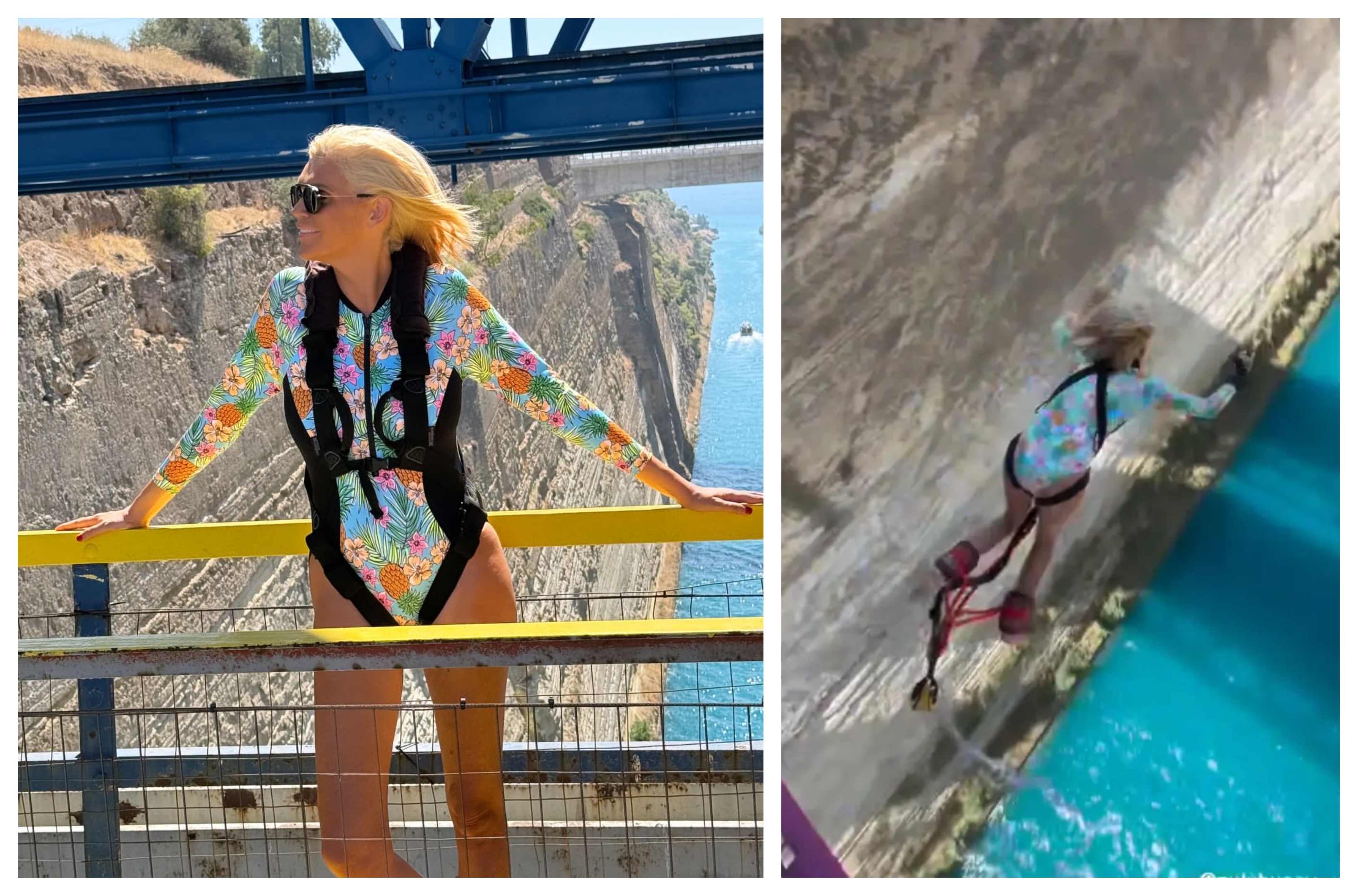 Σάσα Σταμάτη: Έκανε bungee jumping στον Ισθμό της Κορίνθου (ΒΙΝΤΕΟ)