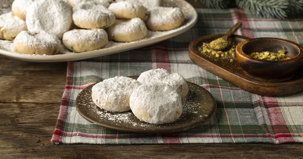 Νόστιμη συνταγή για κουραμπιέδες με φιστίκι Αιγίνης