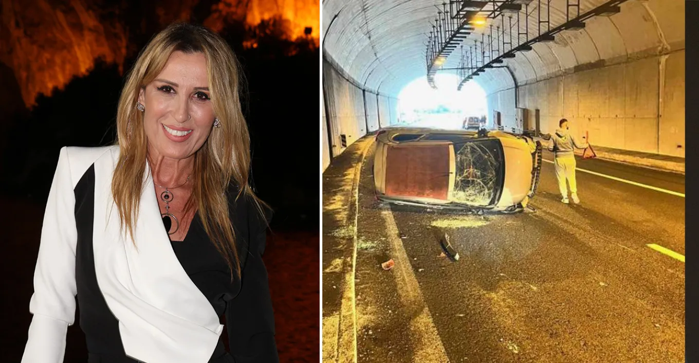 Τροχαίο ατύχημα για την Πηγή Δεβετζή, ανετράπη το όχημα της σε σήραγγα (ΒΙΝΤΕΟ)