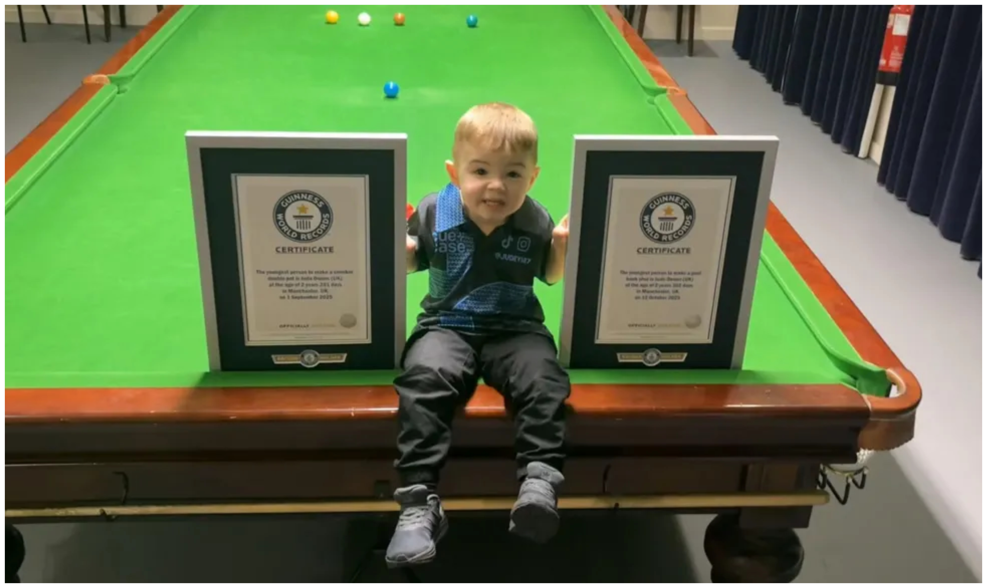 Μπέμπης 2 ετών κατέρριψε δύο παγκόσμια ρεκόρ Γκίνες στο… μπιλιάρδο!