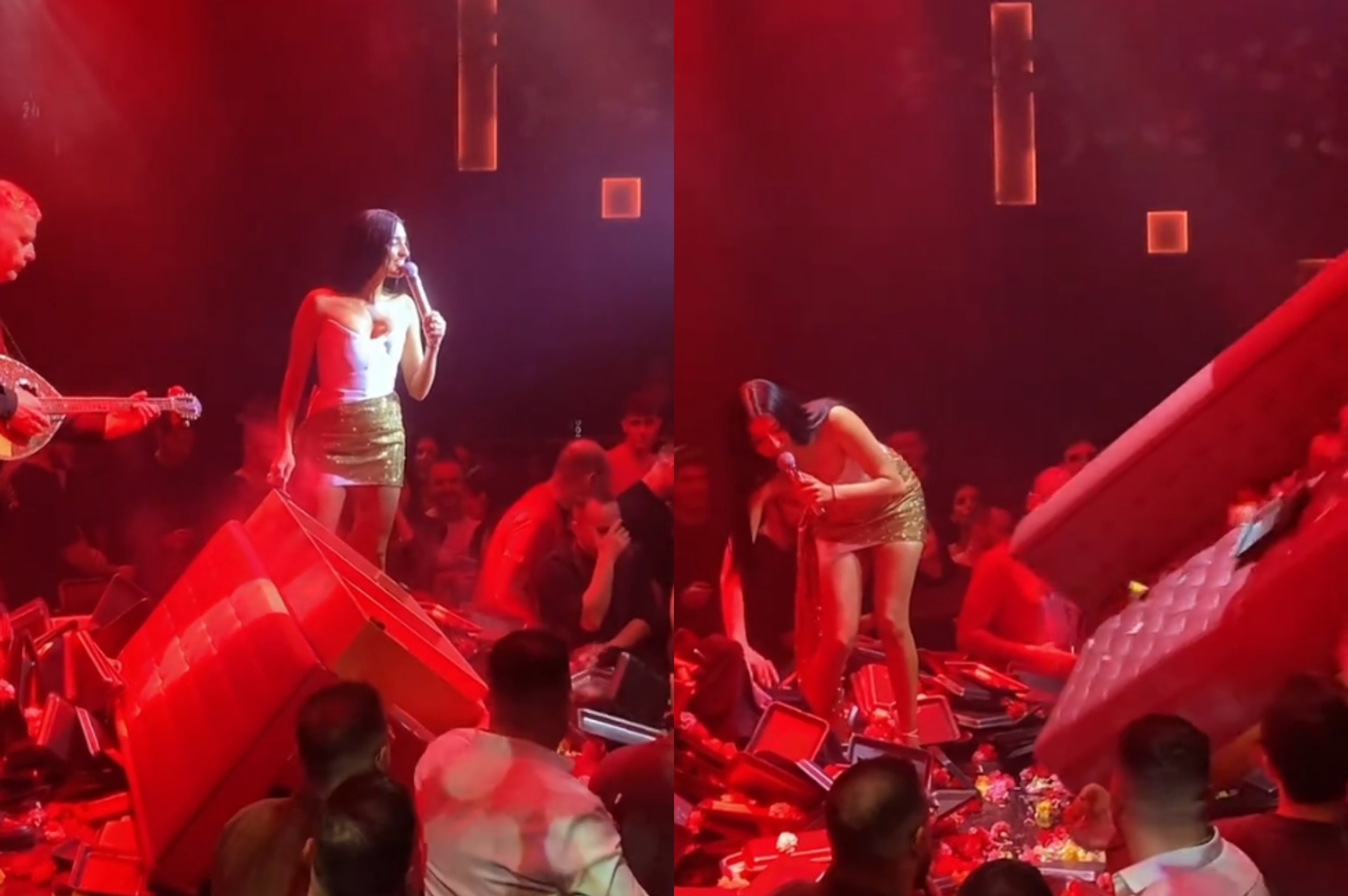 Αναστασία: Θαμώνας έριξε… καναπέ στην πίστα του μαγαζιού, όπου τραγουδούσε (ΒΙΝΤΕΟ)