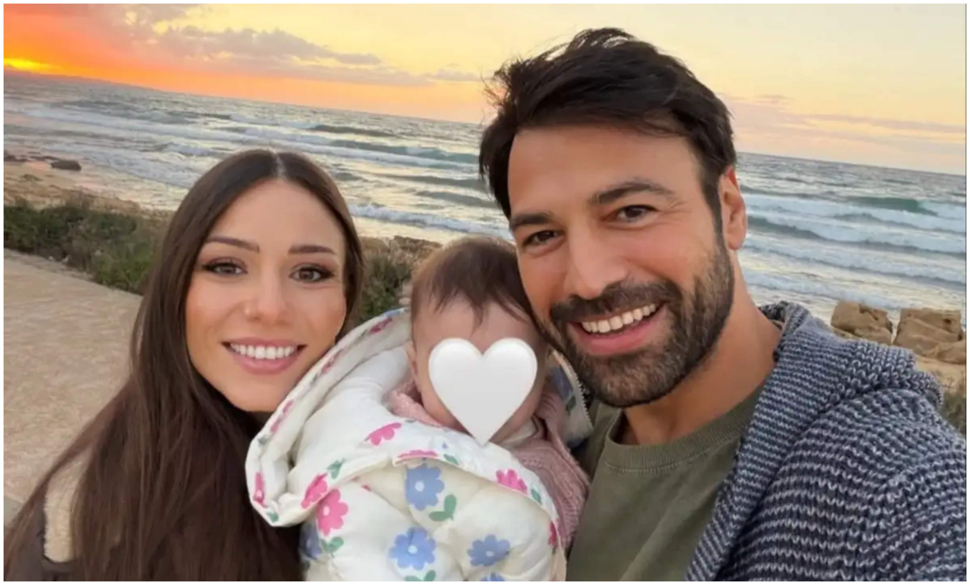 Ανδρέας & Σιμώνη: Ρομαντική βόλτα στο ηλιοβασίλεμα με την έξι μηνών κόρη τους