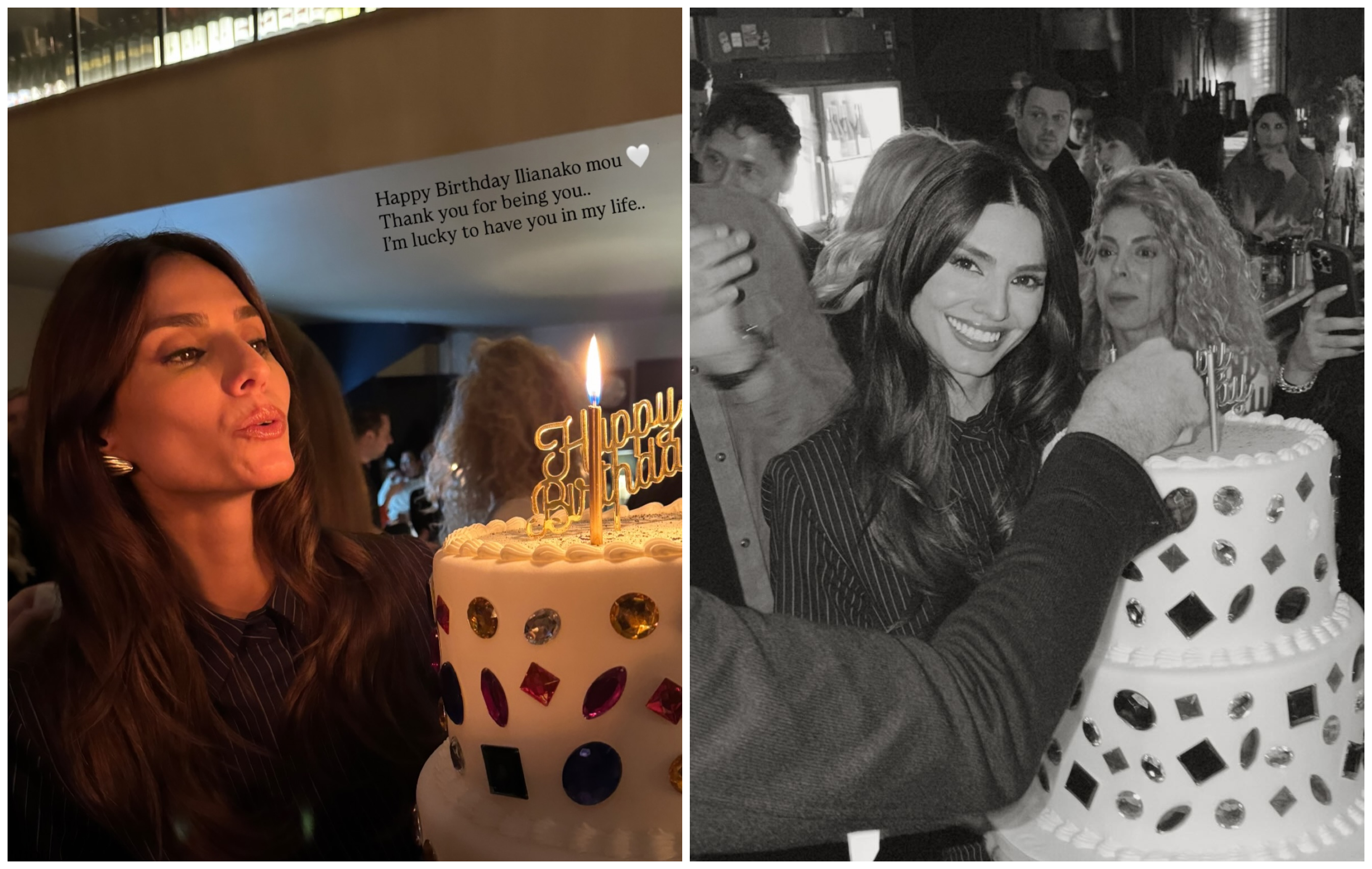 Γενέθλια για την Ηλιάνα Παπαγεωργίου: Το λαμπερό πάρτι & το φιλί του Γιάννη Καραβασάνη