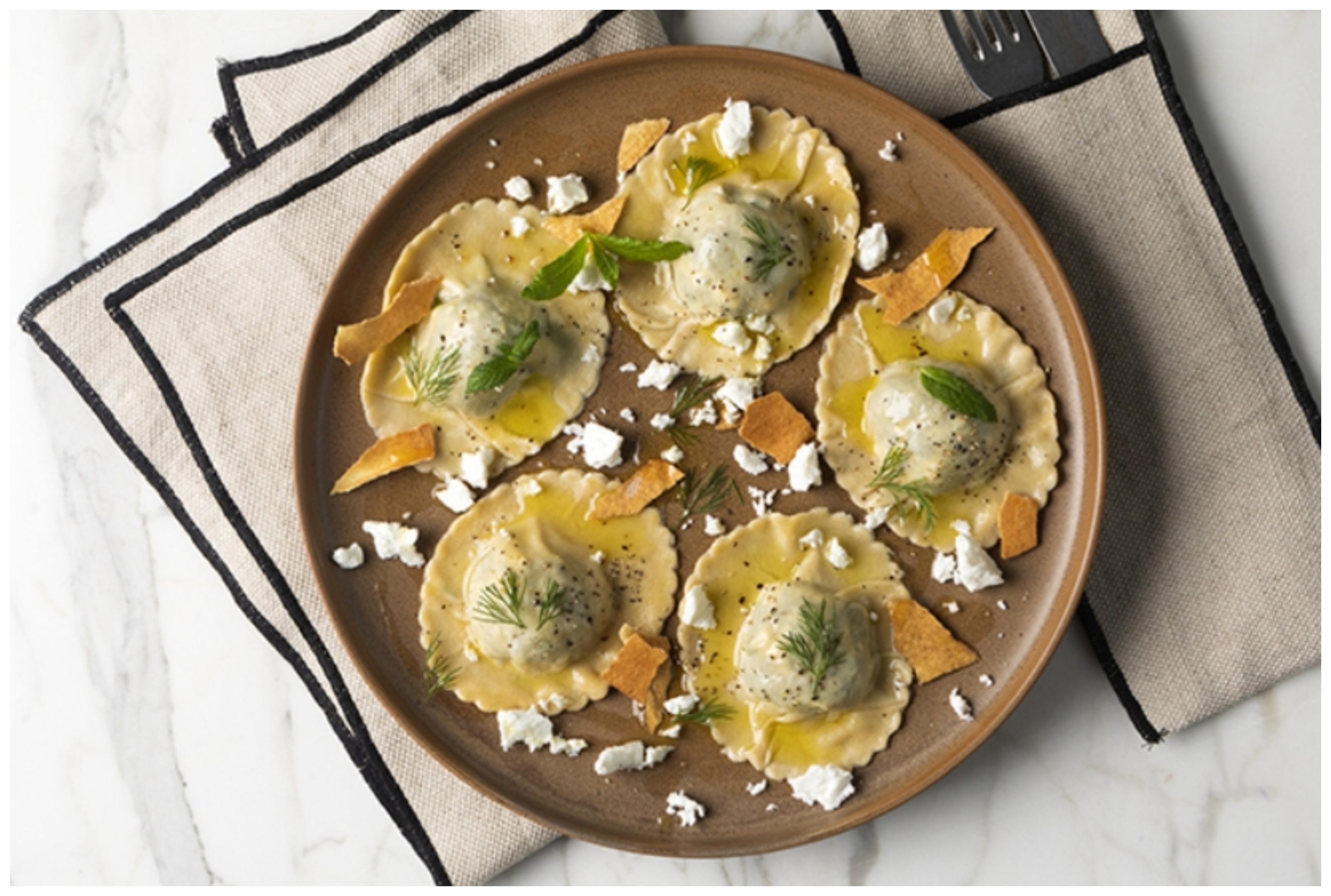 Νόστιμή συνταγή για ραβιόλι σπανακόπιτα