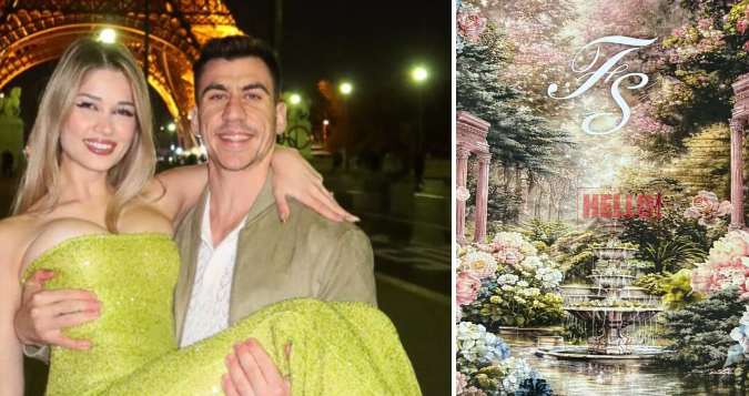 Exclusive: Το εξώφυλλο από το προσκλητήριο γάμου του Φειδία και της Στυλιάνας με… Bridgerton vibes (ΦΩΤΟ)