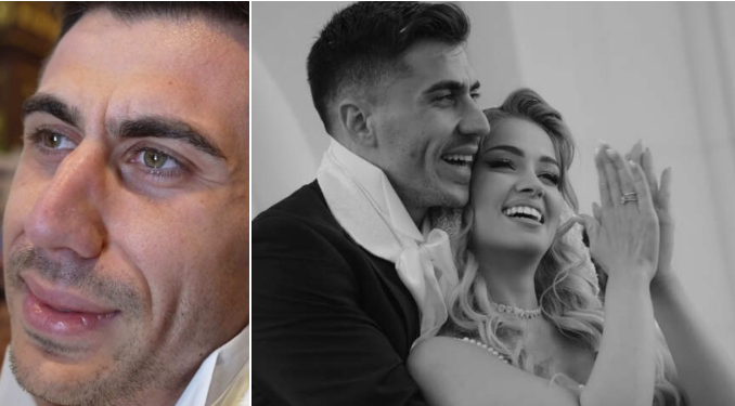 Η στιγμή που ο Φειδίας και πατέρας του “λυγίζουν” την ώρα του γάμου – Ήταν ο πάτερ του γάμου του