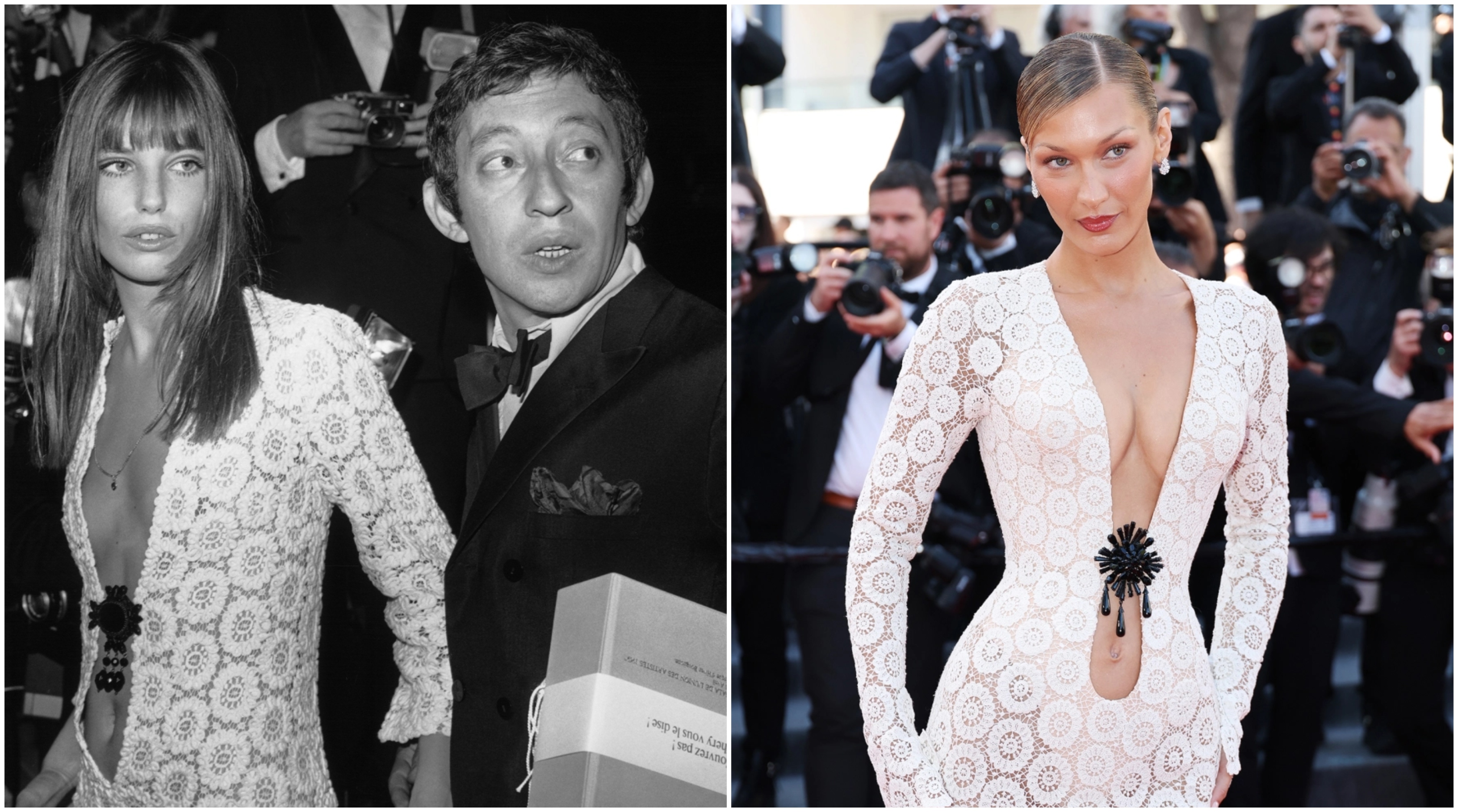 Bella Hadid: Στις Κάννες με φόρεμα εμπνευσμένο από εμφάνιση της Τζέιν Μπίρκιν το 1969