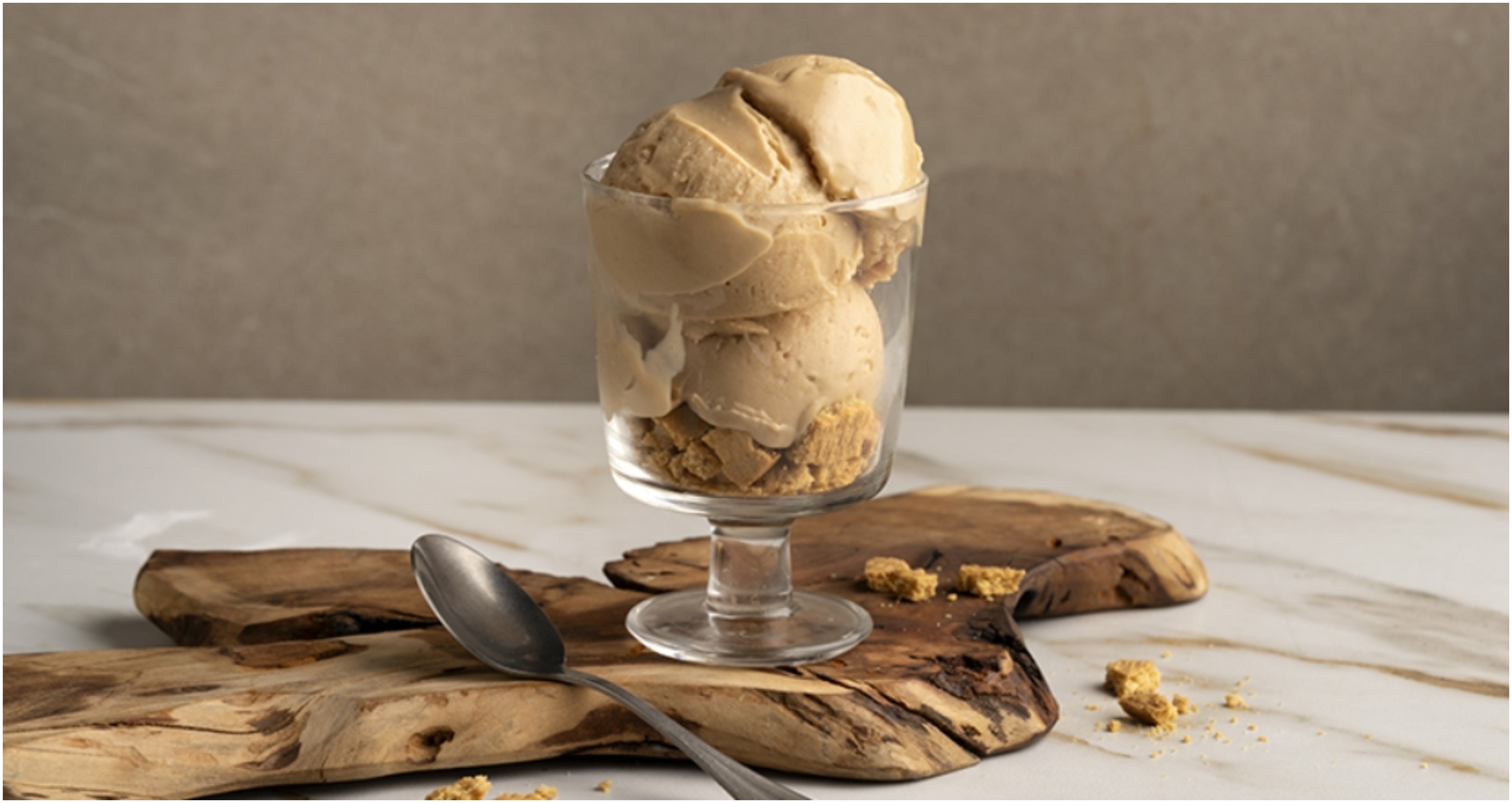 Νόστιμη συνταγή για πρωτεϊνικό παγωτό banoffee