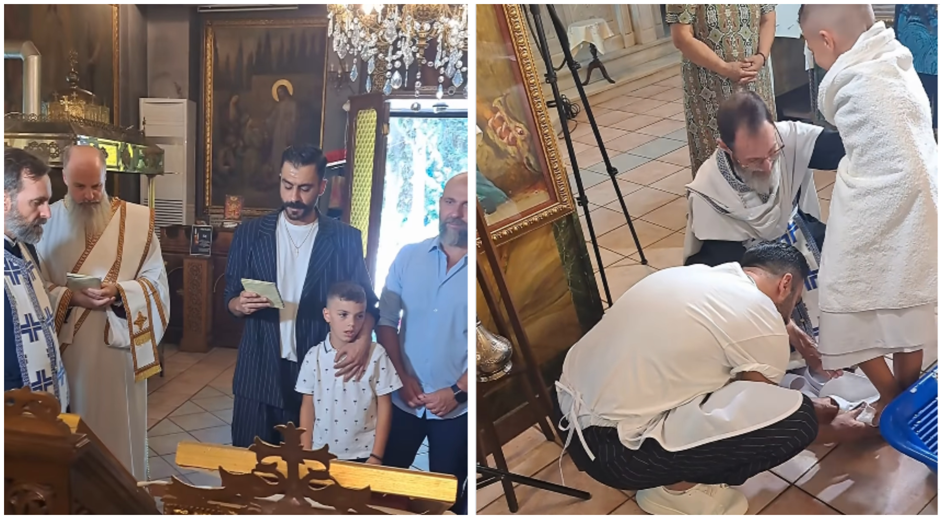 Μαρίνος Κόνσολος: Έγινε νονός – Οι συγκινητικές στιγμές από τη βάφτιση του μικρού Πέτρου