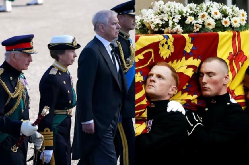 Τα παιδιά της βασίλισσας συνοδεύουν το  φέρετρό της – Η στιγμή που ο βασιλιάς Κάρολος λυγίζει