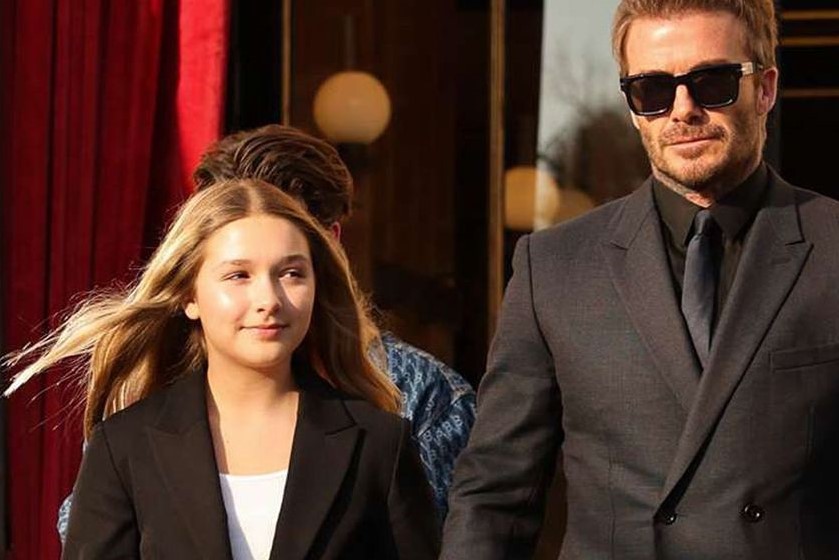 David Beckham: Με την κόρη του Harper στην υπερπολυτελή τραπεζαρία του σπιτιού τους