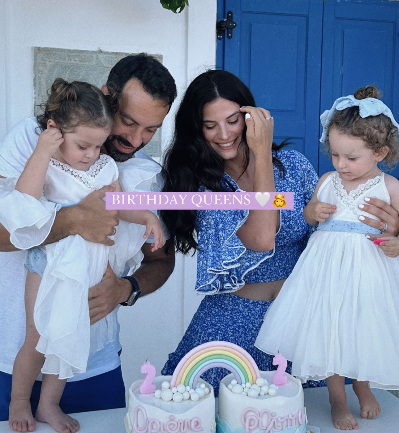 Σάκης Τανιμανίδης - Χριστίνα Μπόμπα: Τα κοριτσάκια τους έγιναν 2 ετών- η εντυπωσιακή τούρτα και τα υπέροχα φορέματα των διδύμων